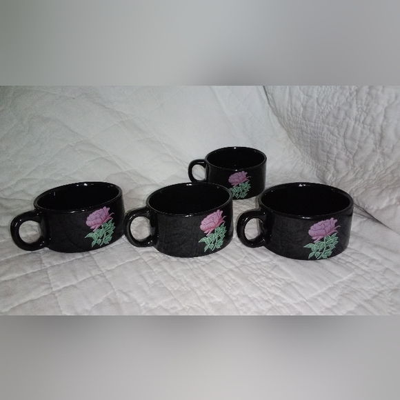 Tequila Rose Soup Mugs Coffee Cups Set Of 4 - Picture 8 of 10